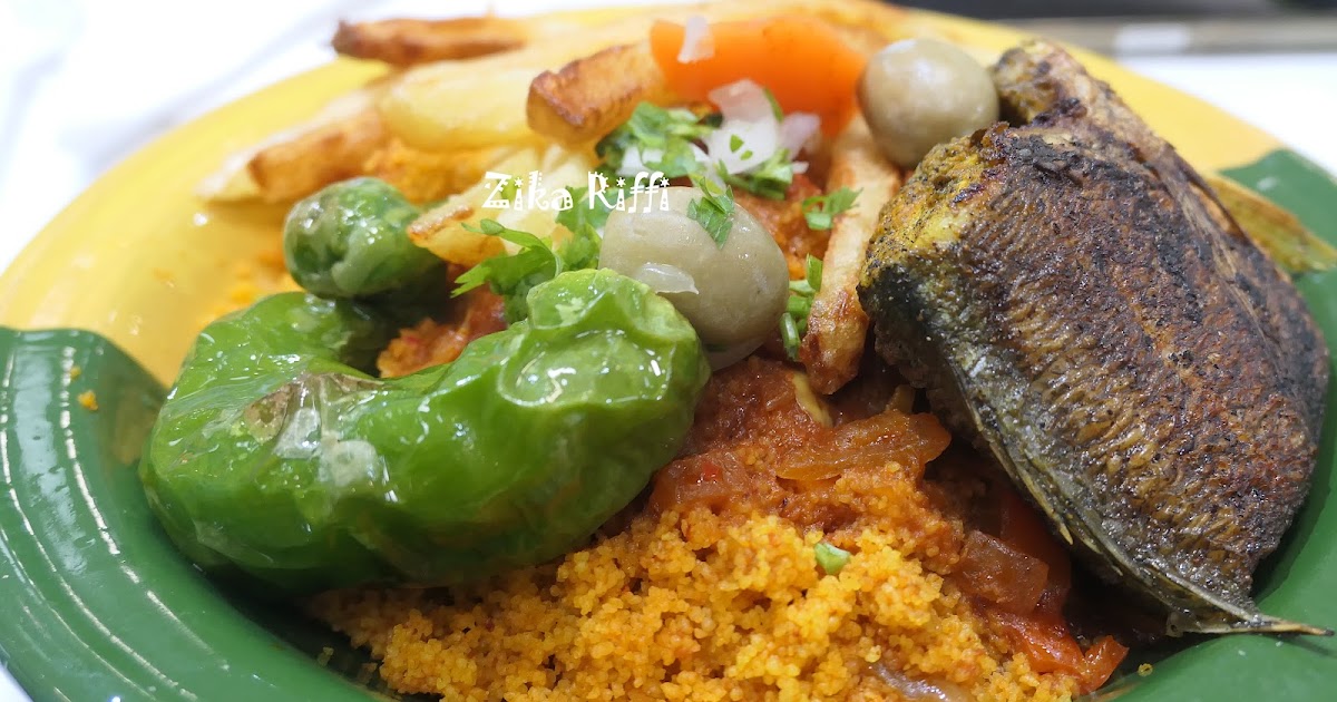 COUSKSSI GERGIS- COUSCOUS TUNISIEN AU POISSON MULET DE ZARZIS- SAUCE ROUGE PIMENTÉE