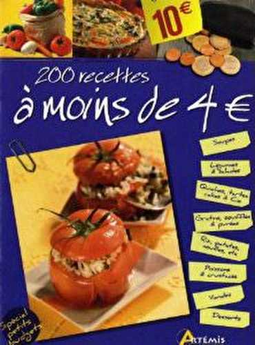 200 recettes à moins de 4?