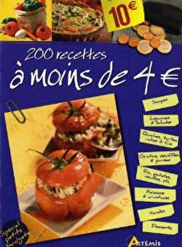 200 recettes à moins de 4?