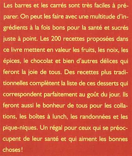 Barres santé et carrés de rêve - plus de 200 recettes