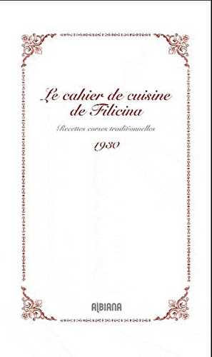 Cahier de cuisine de filicina