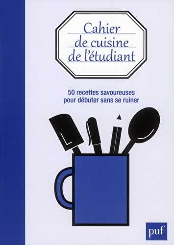 Cahier de cuisine de l'étudiant