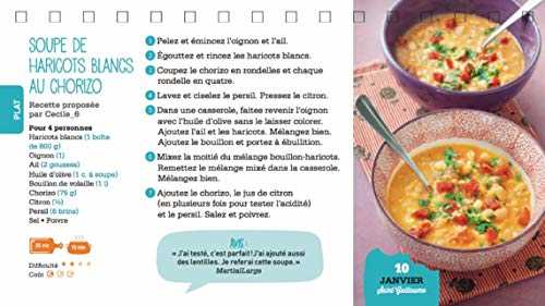 Calendrier chevalet marmiton 365 recettes qu'est ce qu'on mange ce soir ?