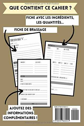 Carnet de Brassage: Carnet de Brasseur I Faire ses Bières Maison I Pour les Brasseries, les Micro-Brasseries et les Passionnés ! I Recettes de Bières à Compléter