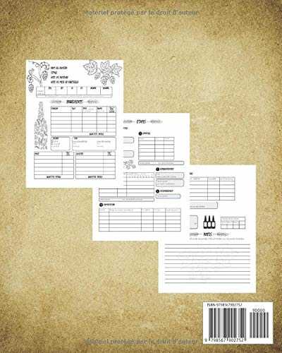 Carnet de brasseur | Cahier pour brasseurs et brasserie | 157 pages: 50 fiches de brassage à remplir pour noter vos recettes de bières artisanales