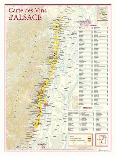 Carte des vins d'alsace