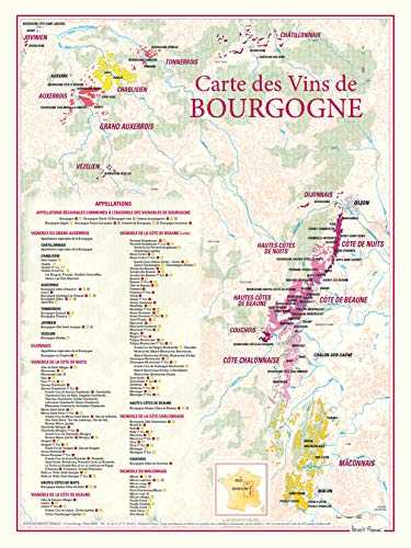 Carte des vins de Bourgogne