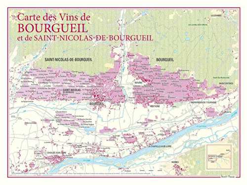 Carte des vins de bourgueil et saint-nicolas de bourg