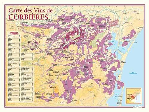 Carte des vins de corbières