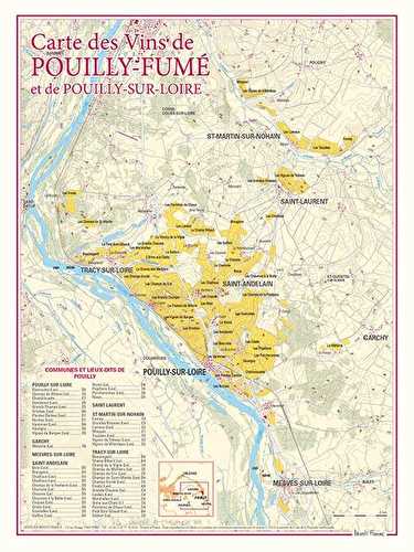 Carte des vins de pouilly-fumé et pouilly-sur-loire