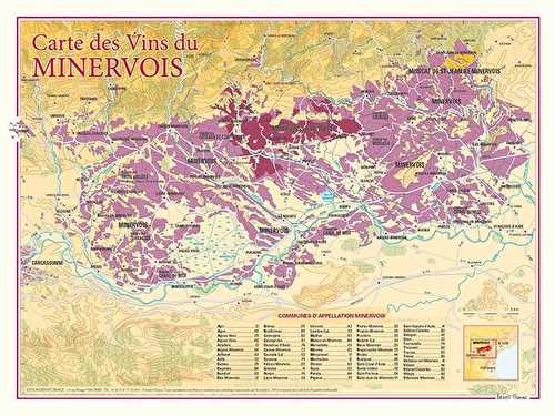 Carte des vins du minervois