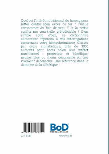 Dictionnaire alimentaire de l'hémochromatose