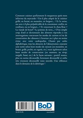 Dictionnaire alimentaire des modes de cuisson et de conservation des aliments après un infarctus du myocarde