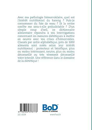 Dictionnaire alimentaire pour les hémorroïdes