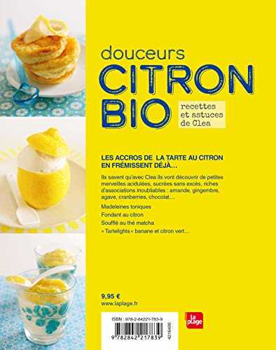 Douceurs citron bio - recettes et astuces de clea