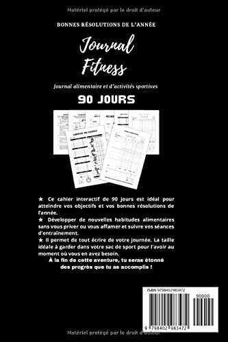 Fitness Journal: Mon Journal Motivation Fitness - Régime & journal alimentaire - Carnet de remise en forme - Régime & journal alimentaire - Organisation Sport et Nutrition