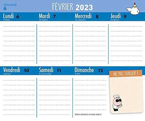 FRIGOBLOC HEBDOMADAIRE CHEFCLUB 2023 - 16 MOIS - (DE SEPT. 2022 À DÉC. 2023)