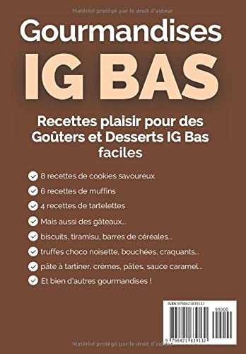 Gourmandises IG Bas: Recettes plaisir pour des Goûters et Desserts IG Bas faciles