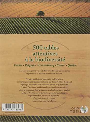 Guide origine nature - 500 tables attentives (édition 2018)