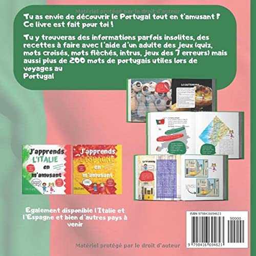 J'apprends le Portugal en m'amusant: Découvrez le Portgual, son histoire, sa culture, apprenez le portugais pour débutants avec plus de 200 mots, ... la cuisine portugaise, idéal pour les enfants