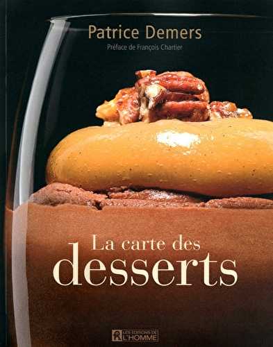 La carte des desserts