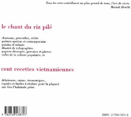 Le chant du riz pilé - cent recettes vietnamiennes