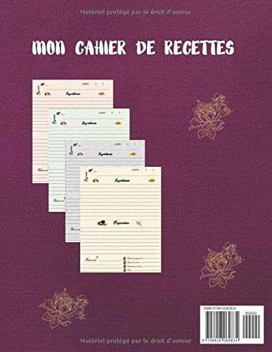 Le Grand Chef Mes Recettes Cahier De Recettes: Un Carnet De Recettes A Remplir - Votre Secret Pour Réussir (21.59cm x 27.94cm)