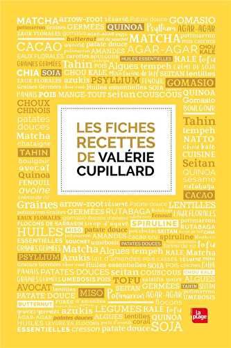 Les fiches recettes de valérie cupillard