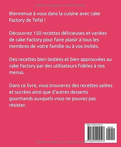 Livre de 150 recettes au Cake Factory