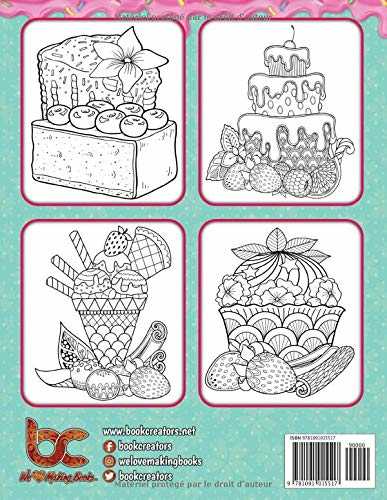 Livre de Coloriage de Délicieux Desserts: Une collection de dessins de desserts pour enfants (crêpes, cupcakes, crème glacée, fruits et bien plus encore)