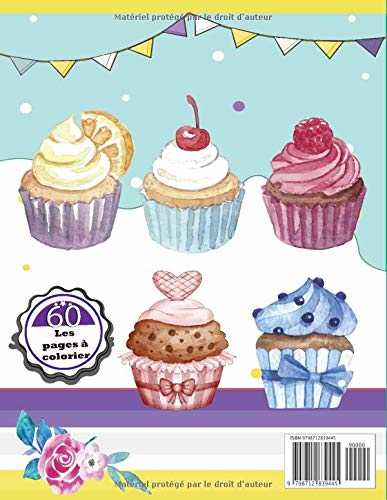 Livre de Coloriage des Cupcakes: Livre à colorier grand format pour enfants et adultes