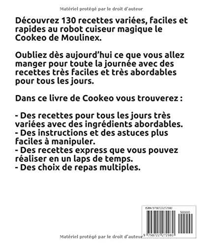 Livre de Cookeo: 130 Recettes variées, faciles et rapides