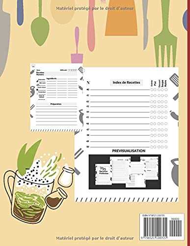 Mangez Mieux Pour Vous Sentir Mieux: Cahier de recettes à remplir pour conserver vos recettes: Deux (2) pages par recettes: 06Pages avec beaucoup ... Entrée, Plat, soupe, garniture, dessert