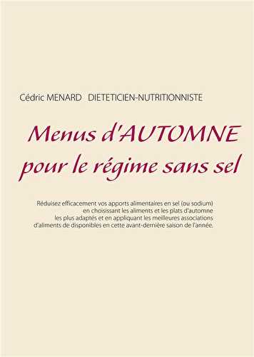 Menus d'automne pour le régime sans sel