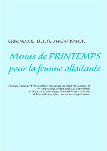 Menus de printemps pour la femme allaitante