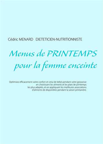 Menus de printemps pour la femme enceinte