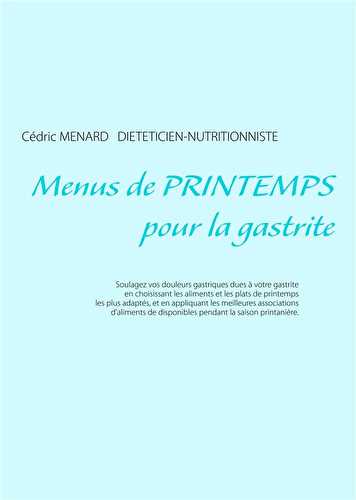 Menus de printemps pour la gastrite