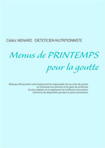 Menus de printemps pour la goutte