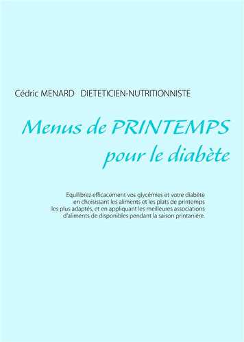 Menus de printemps pour le diabète