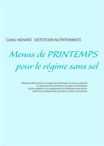 Menus de printemps pour le régime sans sel