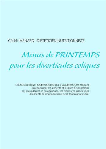 Menus de printemps pour les diverticules coliques