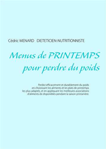 Menus de printemps pour perdre du poids