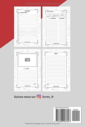 Mes 100 recettes de pâtisserie: Cahier de recettes spécial pain | Carnet pour noter vos préparations de boulangerie, pains, pains maison | Livre de ... spécial boulanger amateur ou professionnel