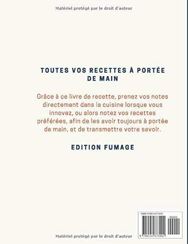 Mes recettes fumoir viande et poisson | 100 fiches à remplir: Livre fumage à froid