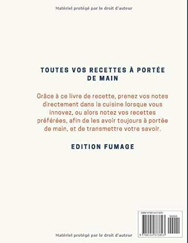 Mes recettes fumoir viande et poisson | 100 fiches à remplir: Livre fumage et fumaison