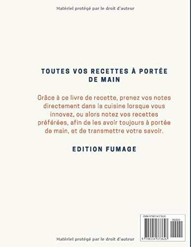 Mes recettes fumoir viande et poisson | 100 fiches à remplir: Livre fumage et salaisons