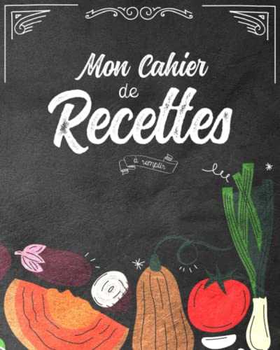 Mon Cahier de Recettes à Remplir: Livre de Recettes à Remplir Pour Conserver Toutes vos Recettes Favorites au Même Endroit