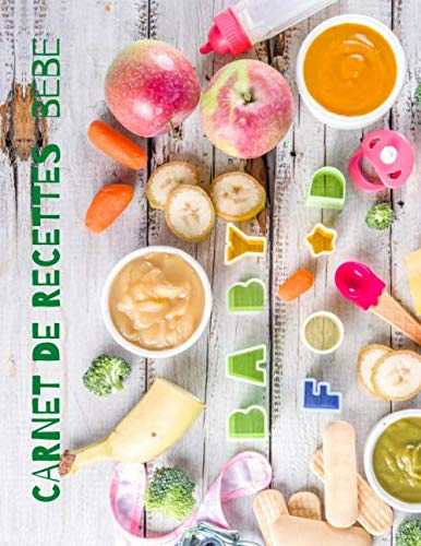 MON CARNET DE RECETTES POUR BÉBÉ - GRAND FORMAT - 100 FICHES DE RECETTES A REMPLIR:: Livre de Cuisine Personnalisable: Cahier de Recettes à Remplir - ... à Remplir - Livre de Recettes à Remplir