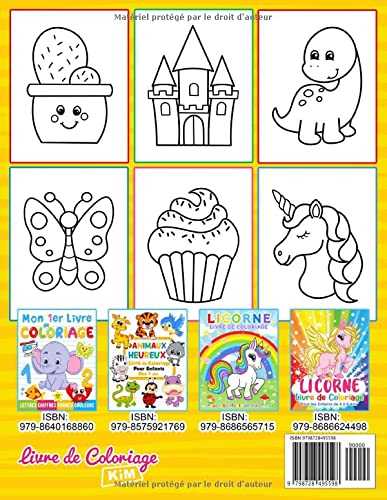 Mon Grand Livre De Coloriage Pour Les Tout-Petits: 100 dessins à colorier simples et amusantes pour les enfants de 1 à 4 ans.