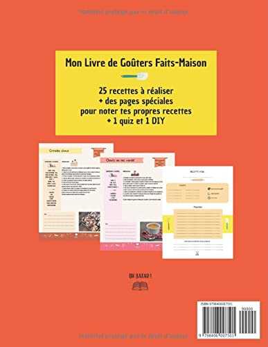 Mon livre de goûters faits maison. Tome 2: Des recettes faciles à faire avec les enfants. Plus naturels et plus sains que les biscuits et gâteaux des supermarchés. Bonnes pâtisseries et bon appétit !